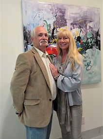Gallery Owner Dede Sweet with Artist Al