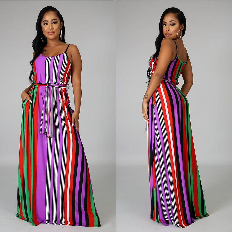 Thumbnail: Candy-Striped Maxi Dresses 