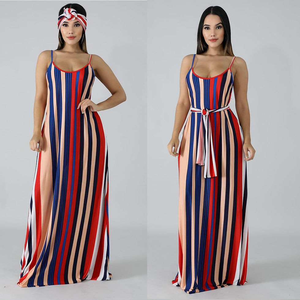 Thumbnail: Candy-Striped Maxi Dresses 