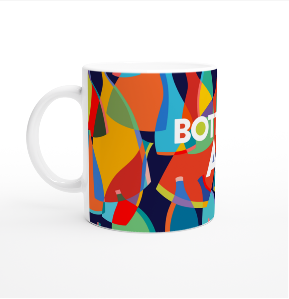 Mug with Bottled Art Design