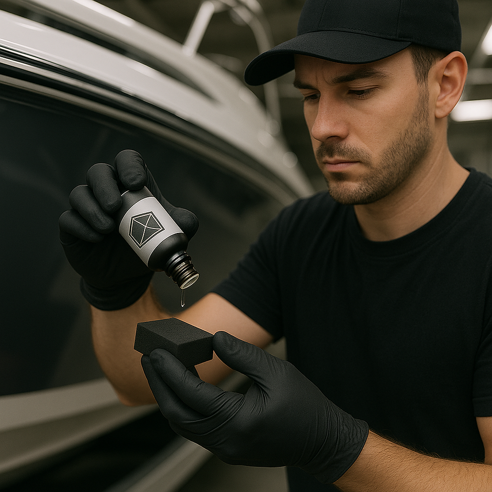 Realizando o processo de aplicação em um vitrificador ou coating em barco pela CR Películas