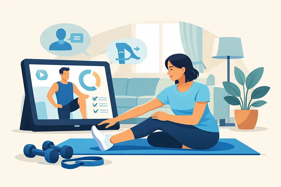 Exercices de rééducation à domicile bien guidés