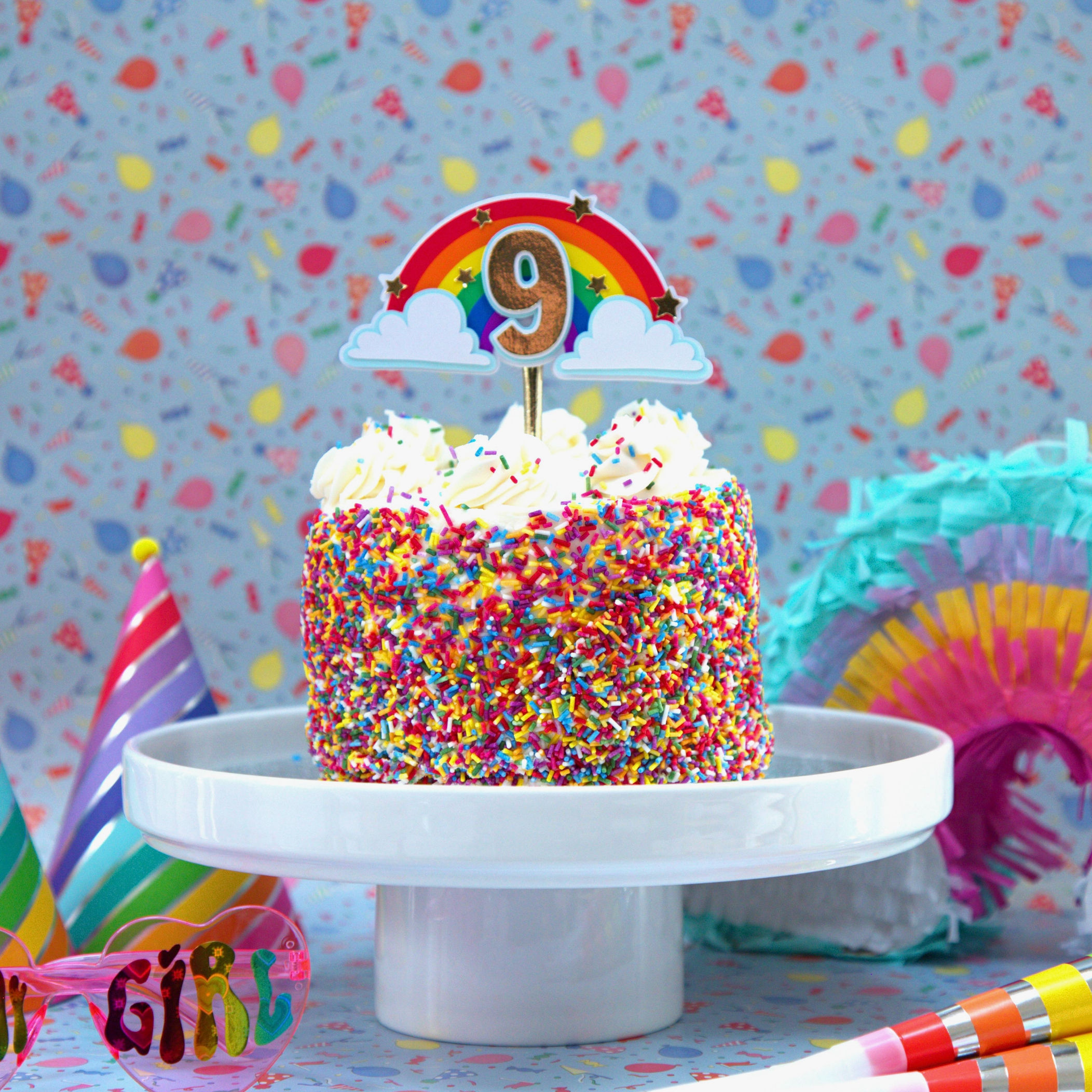 Rainbow Cake Topper