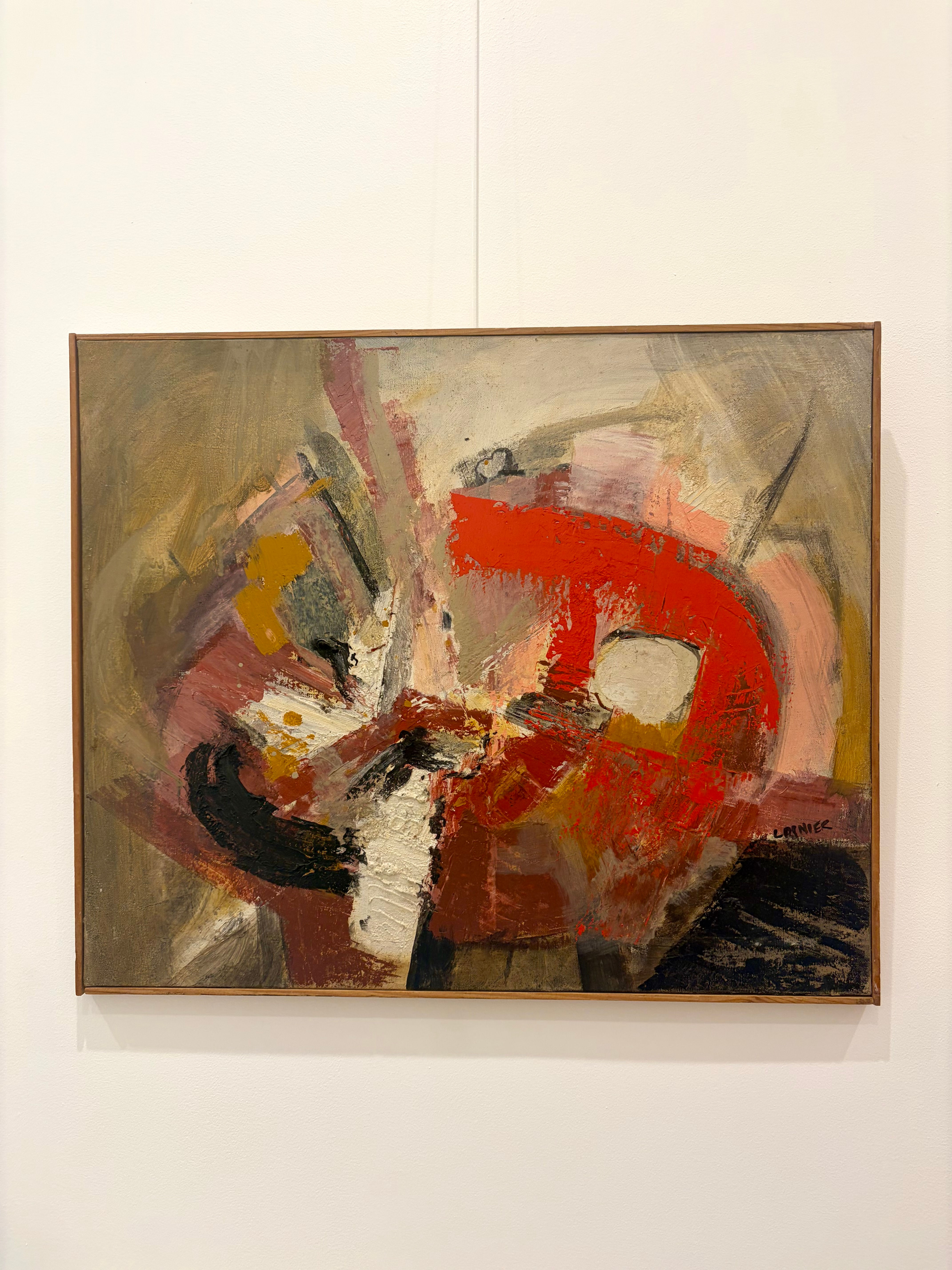 Jean Lasnier (1922-2006) – Huile sur toile “Tempête”, abstraction 1979