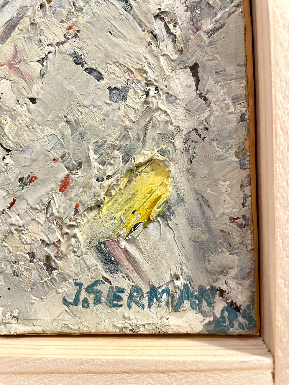 Miniature : Jacques GERMAIN - Huile sur papier marouflé sur toile - Signé et daté 1985 - 61x