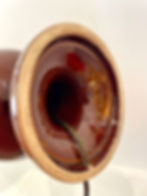 Miniature : Lampe Jean Roger Paris céramique émaillée marron, signée, vers 1960/70