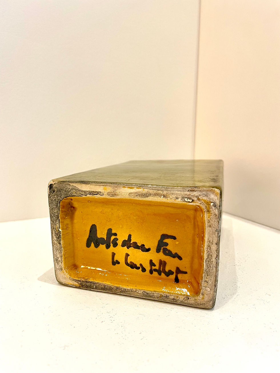 Miniature : Soliflore bouteille céramique François Lanusé, signé, Le Castellet, 24 cm