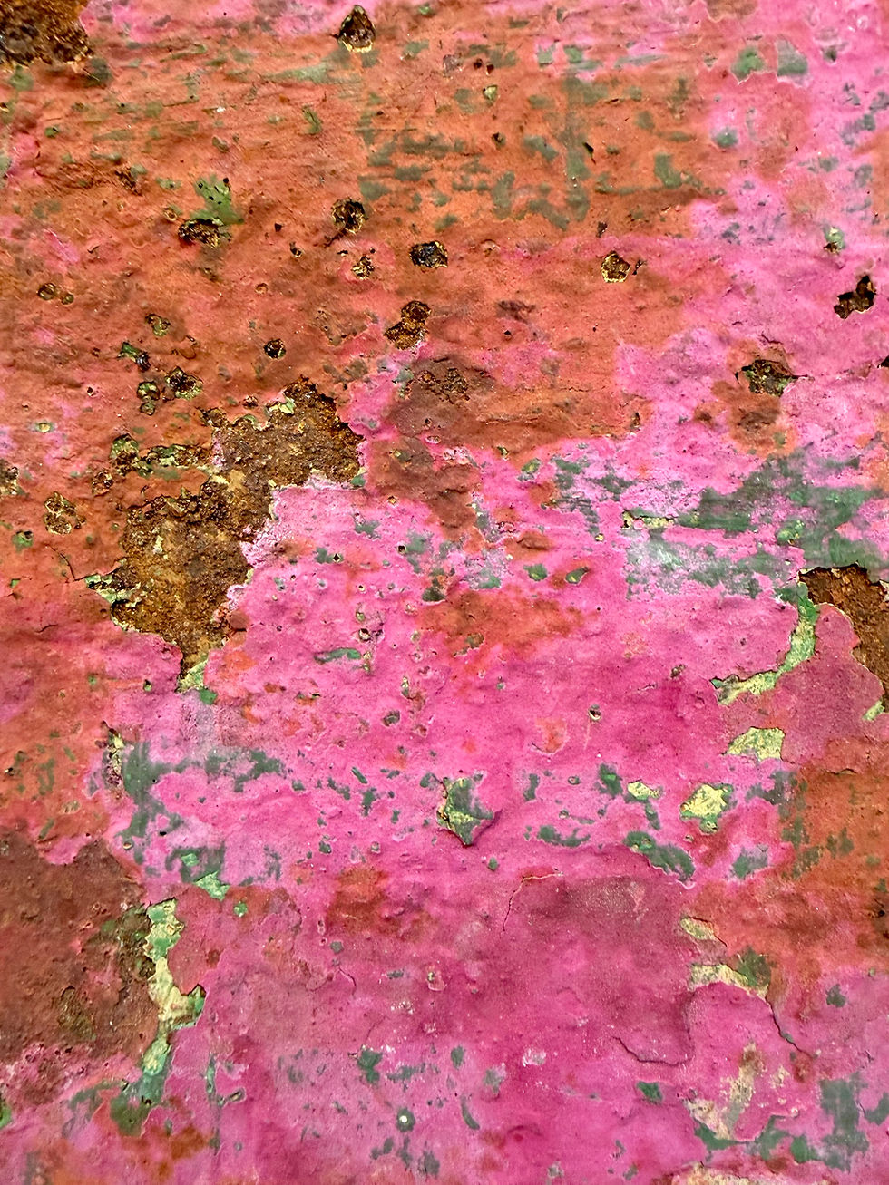 Miniature : André Debono – Œuvre abstraite, technique mixte sur métal oxydé, signée