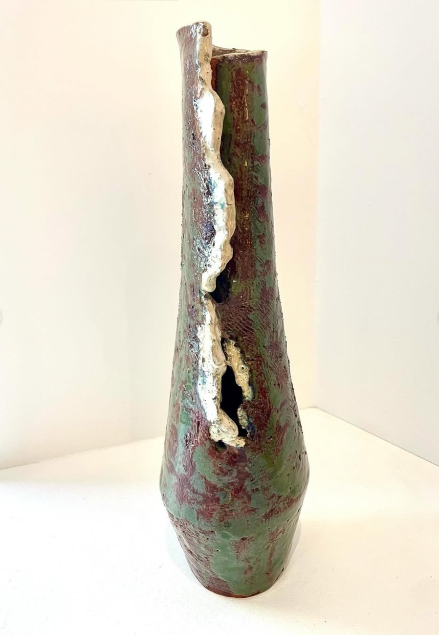 Miniature : Vase sculptural Juliette Derel 2006 signé – Céramique contemporaine