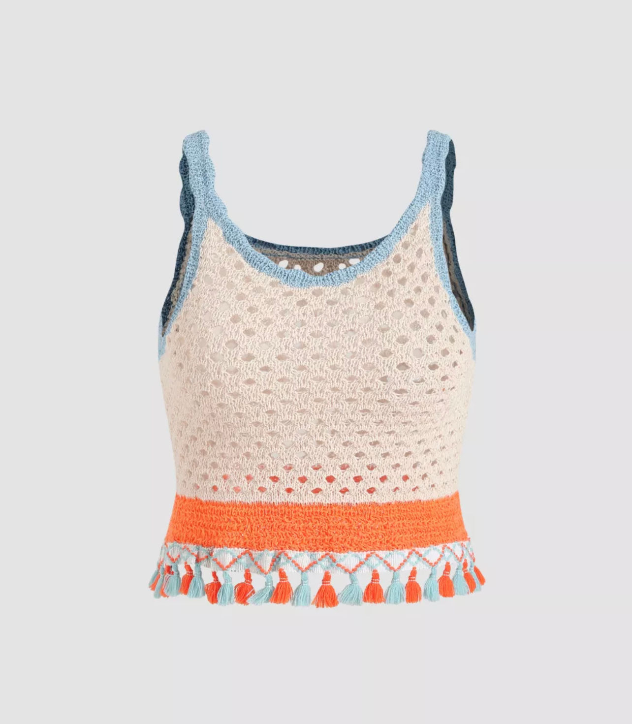 Top de crochet con diseño