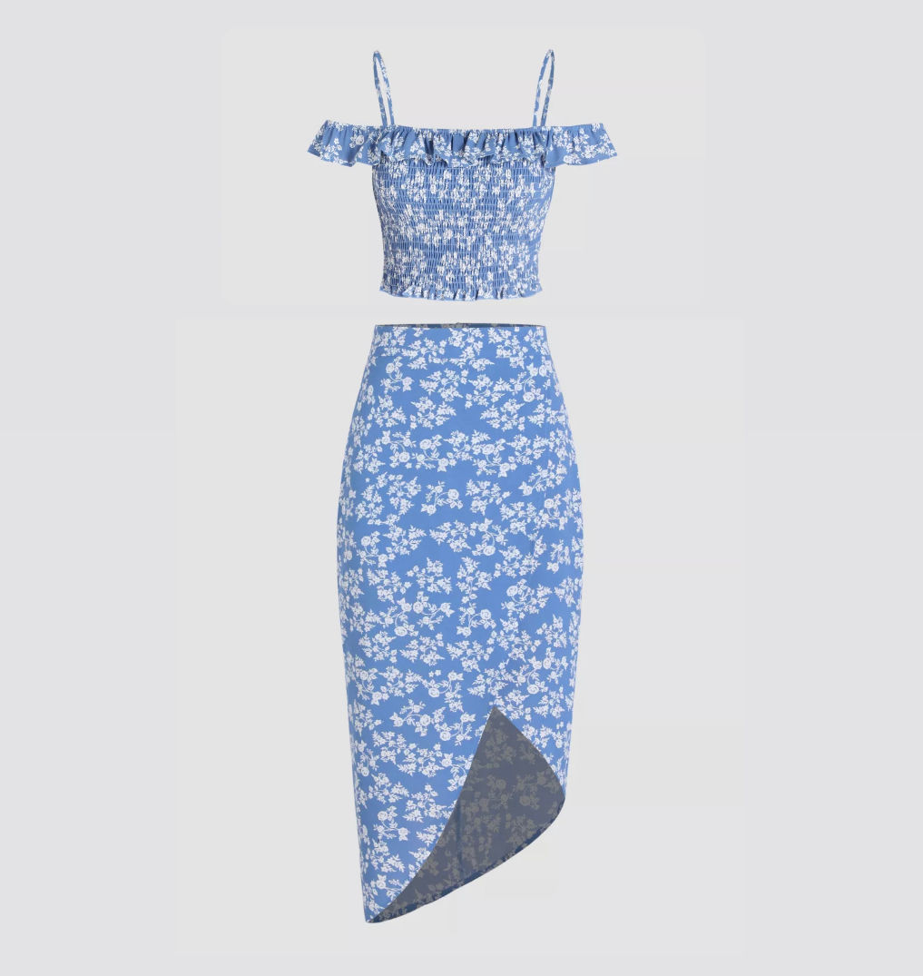 Conjunto de falda larga