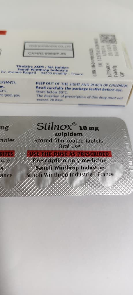 Thumbnail: Stilnox Sanofi - Zolpidem 10mg (SALE!)