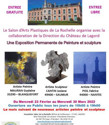 Exposition au Château de Lagord près de La Rochelle (17) 