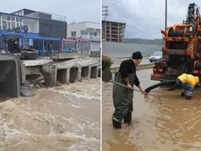 İzmir’de sağanak hayatı felç etti: Yollar çöktü, ev ve iş yerlerini su bastı