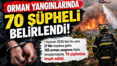 103 orman yangınına ilişkin 70 şüpheli belirlendi