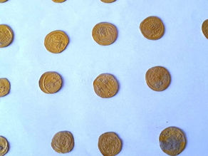 Arazisinden çıkan altın sikkeleri jandarmaya teslim etti