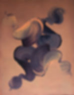 Orange Swirls, Oil on Canvas, 150cm x 120cm copy