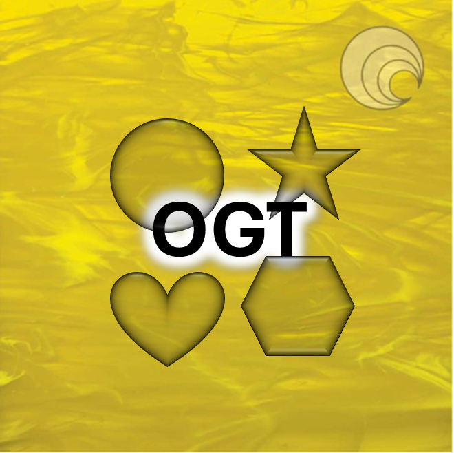 OGT3691SF - 96coe, Yellow/White Wispy Precut Shapes