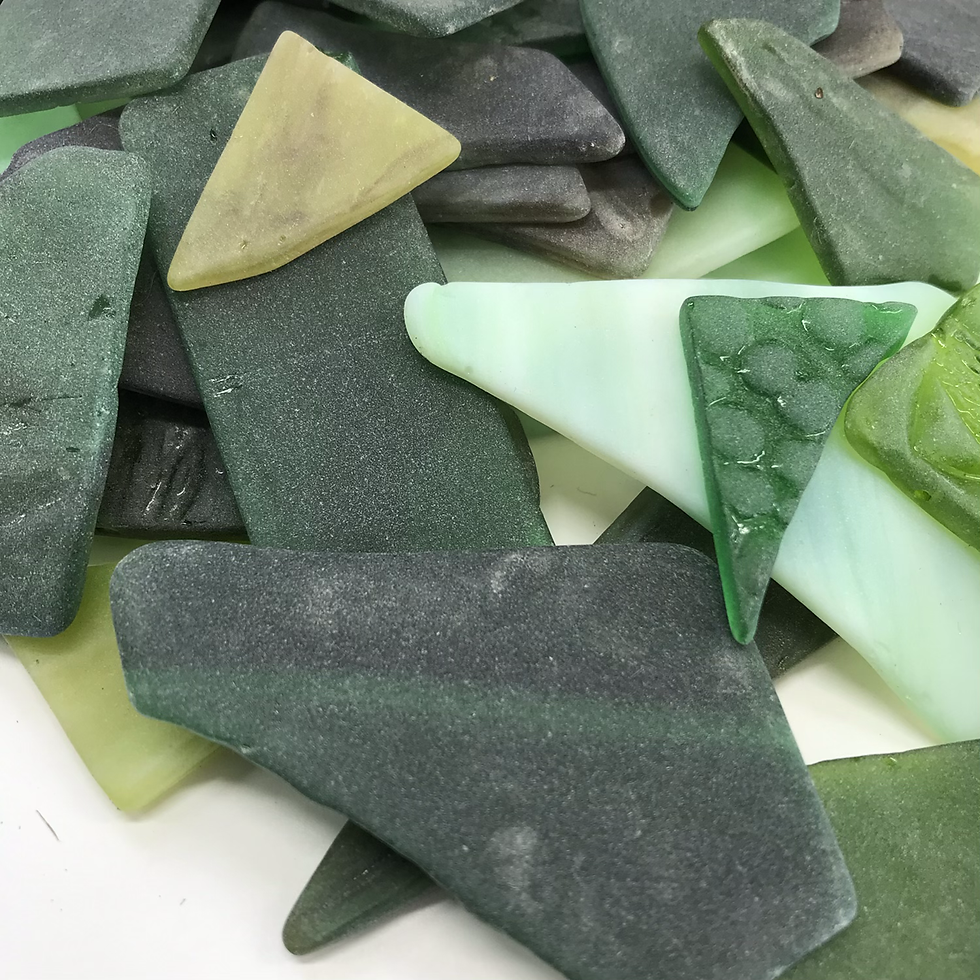 Thumbnail: Green Tumbled Glass
