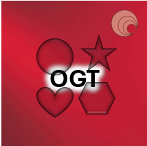 OGT151SF - 96coe, Cherry Red Smooth Cathedral Precut Shapes