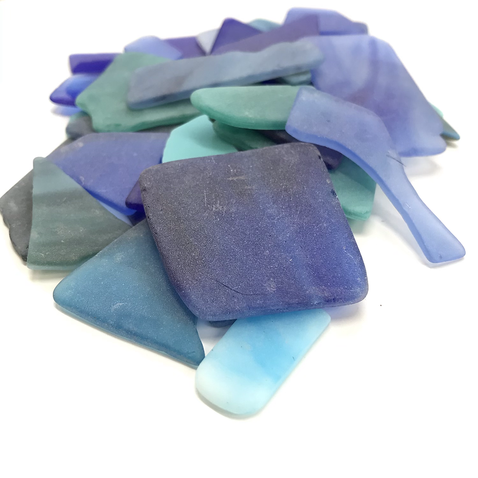 Thumbnail: Blue Tumbled Glass