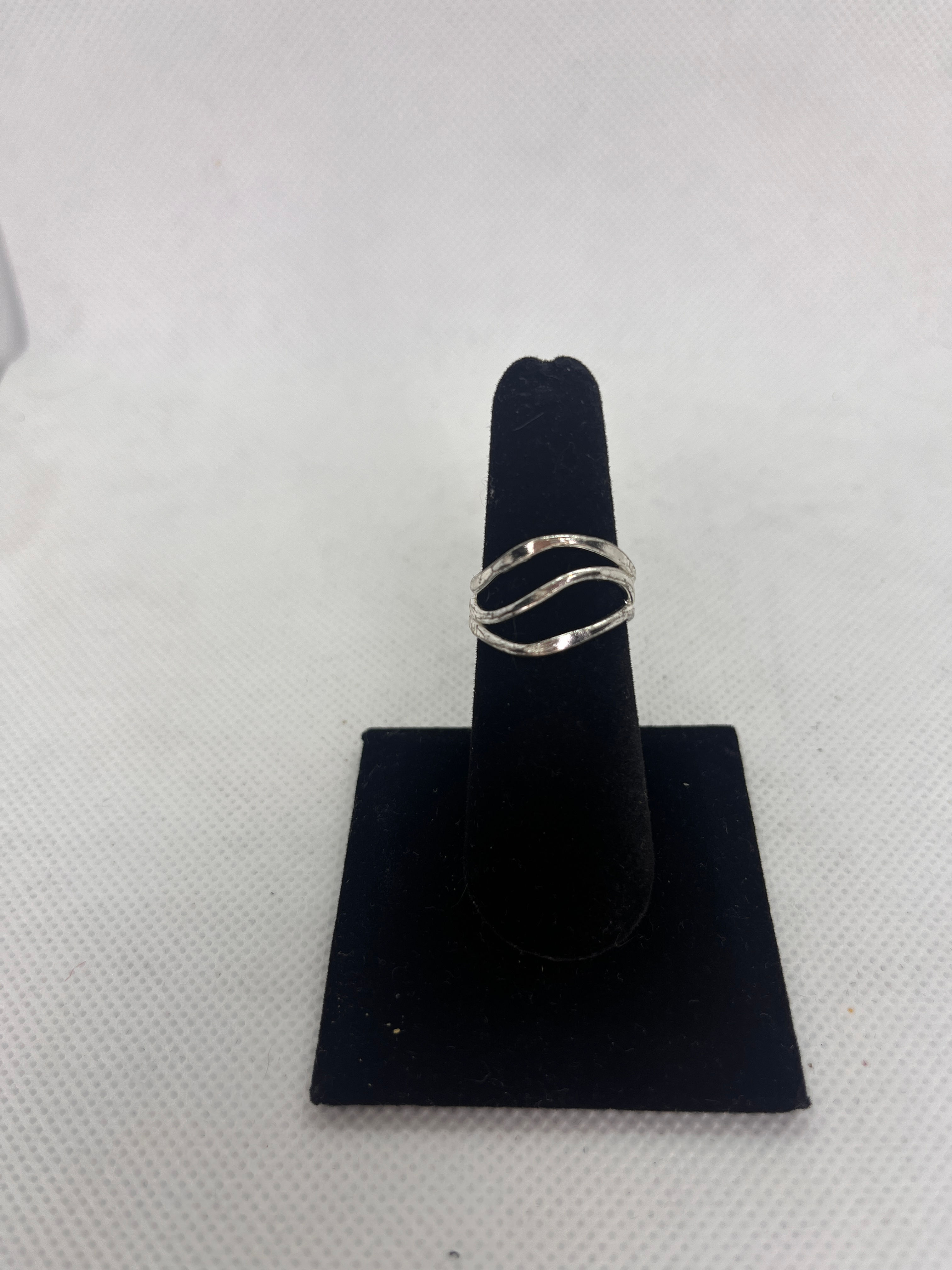 Silver Plated Wavy Ring