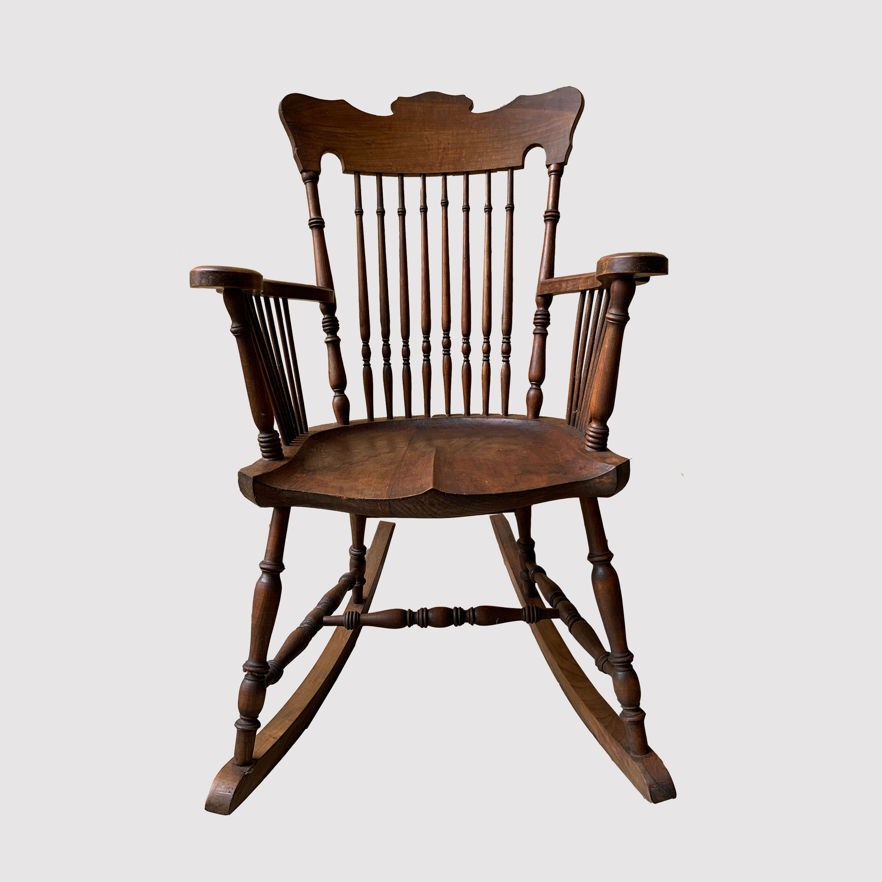 Sedia a dondolo inizi 1900 in legno
