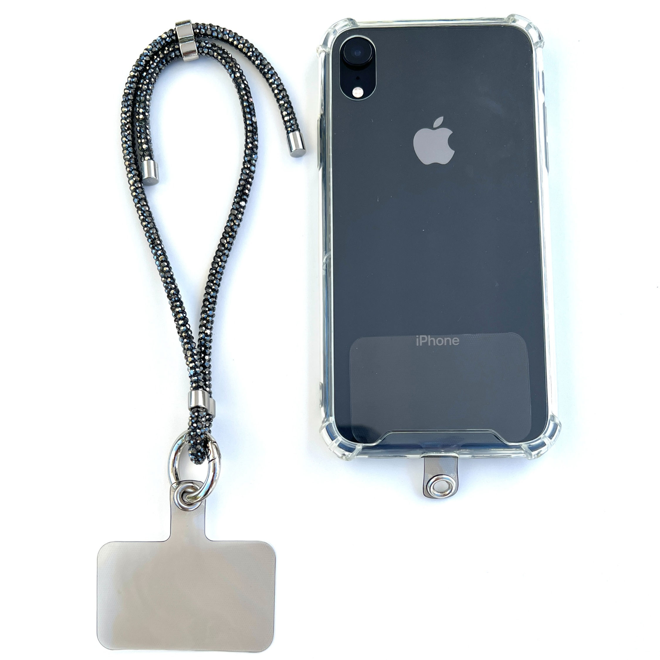 Wristlet Phone Strap I Black Sparkle