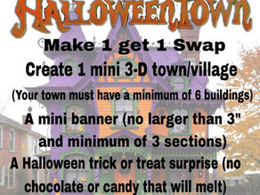 “Step Into HalloweenTown: Mini 3-D Village Craft Swap!”