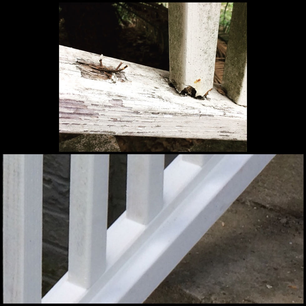 New porch rails