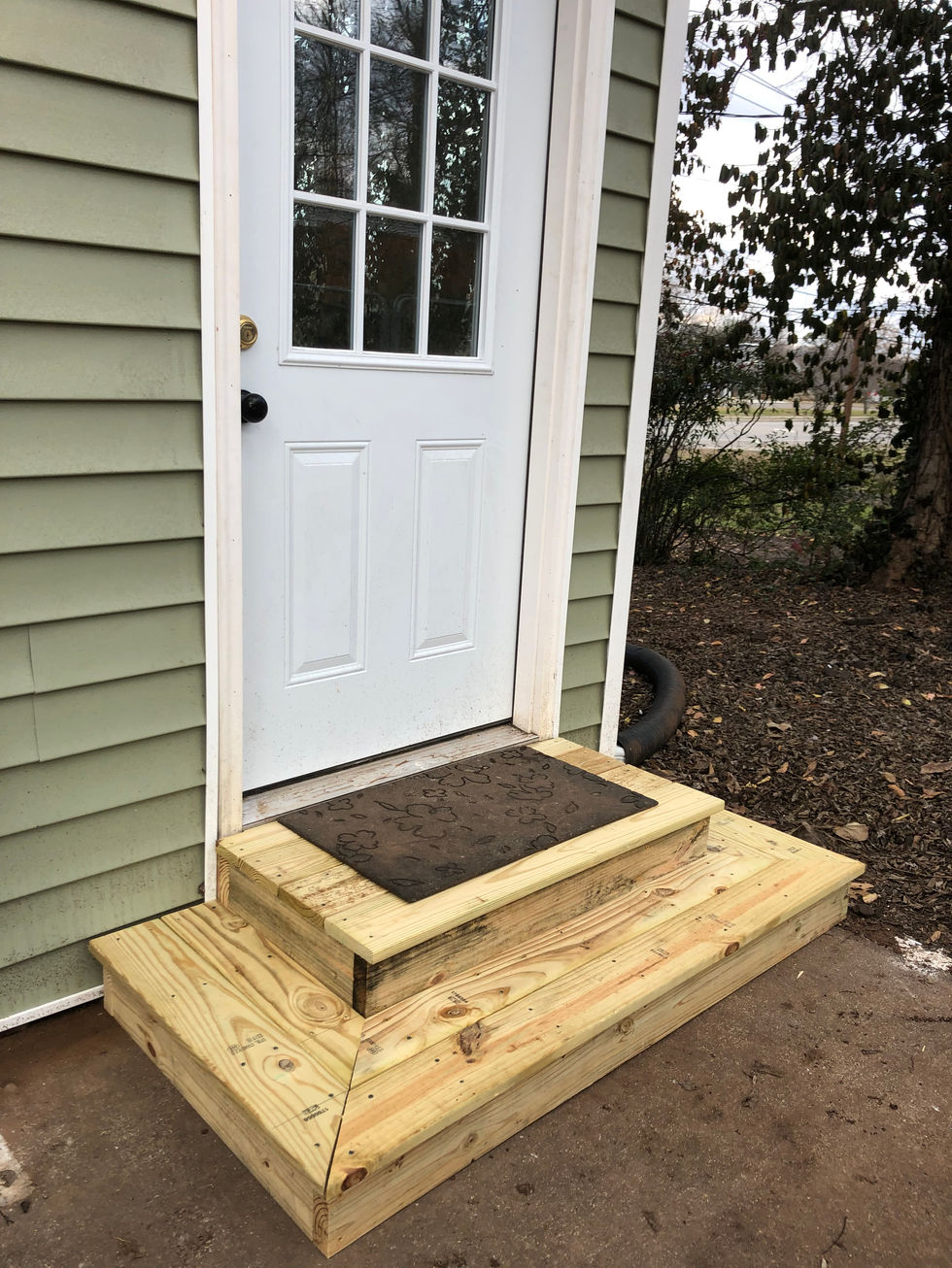 Backdoor steps.