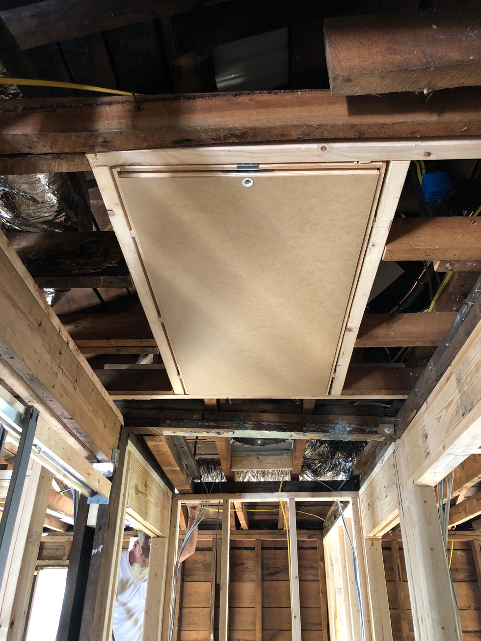 Attic stairs install.