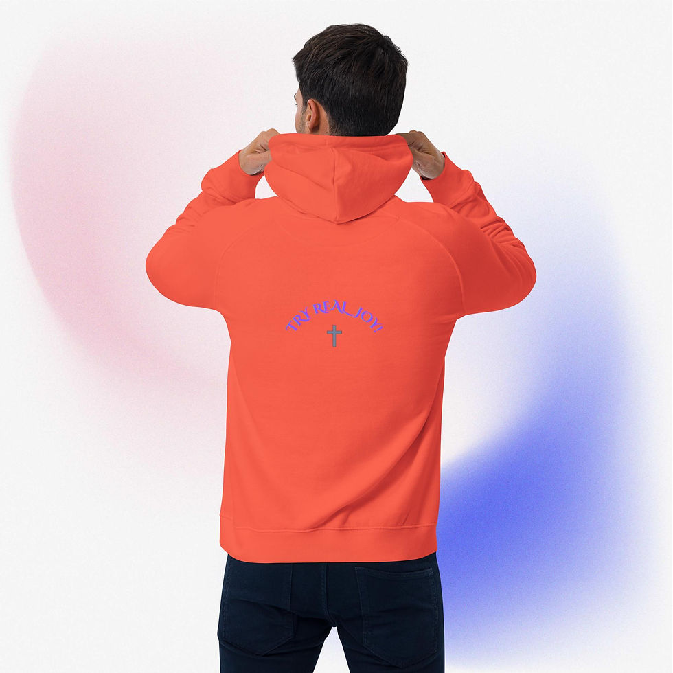 Thumbnail: Limitless-Blue Unisex eco raglan hoodie
