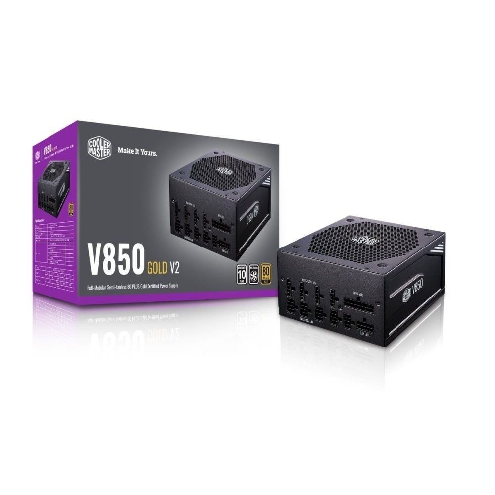 Fonte cooler master v gold v2 850w a/wo - mpy-850v-afbag-wo