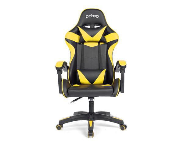 Cadeira gamer pctop strike amarela - 1005