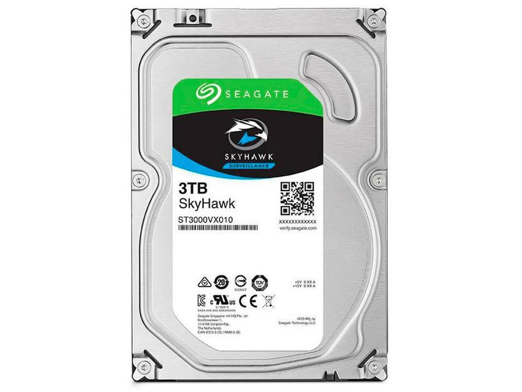 HDD SEAGATE SKYHAWK 3 TB P/ SEGURANCA / VIGILANCIA / DVR - ST3000VX009