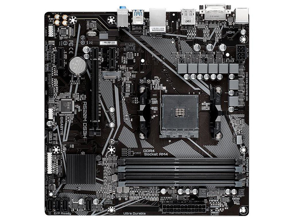 Thumbnail: GIGABYTE AMD MOTHER BOARD (AM4) DDR4 MICRO ATX HDMI DVI - A520M DS3H