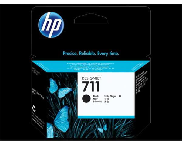 Cartucho hp plotter 711 p/ t120 e t520 - preto 80ml - cz133ab