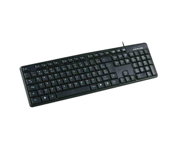 Teclado c3tech c3plus usb abnt2 107 teclas padrao - kb-15bk