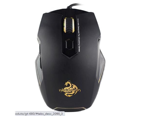 Mouse hoopson gamer 2 in 1 ligth com software - dpi 1000/2000/3000/4000 - gt680
