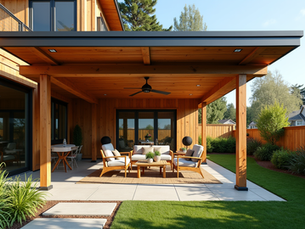 Transform Your Outdoor Space with a Custom Wooden Patio Cover by Cascadia Deck & Fence in Shoreline WA