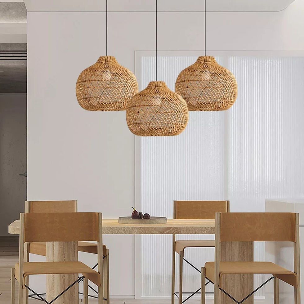 Thumbnail: Rattan lamp shade Nusa, suitable for bedrooms and kids' rooms, offering a blend of elegance and comfort