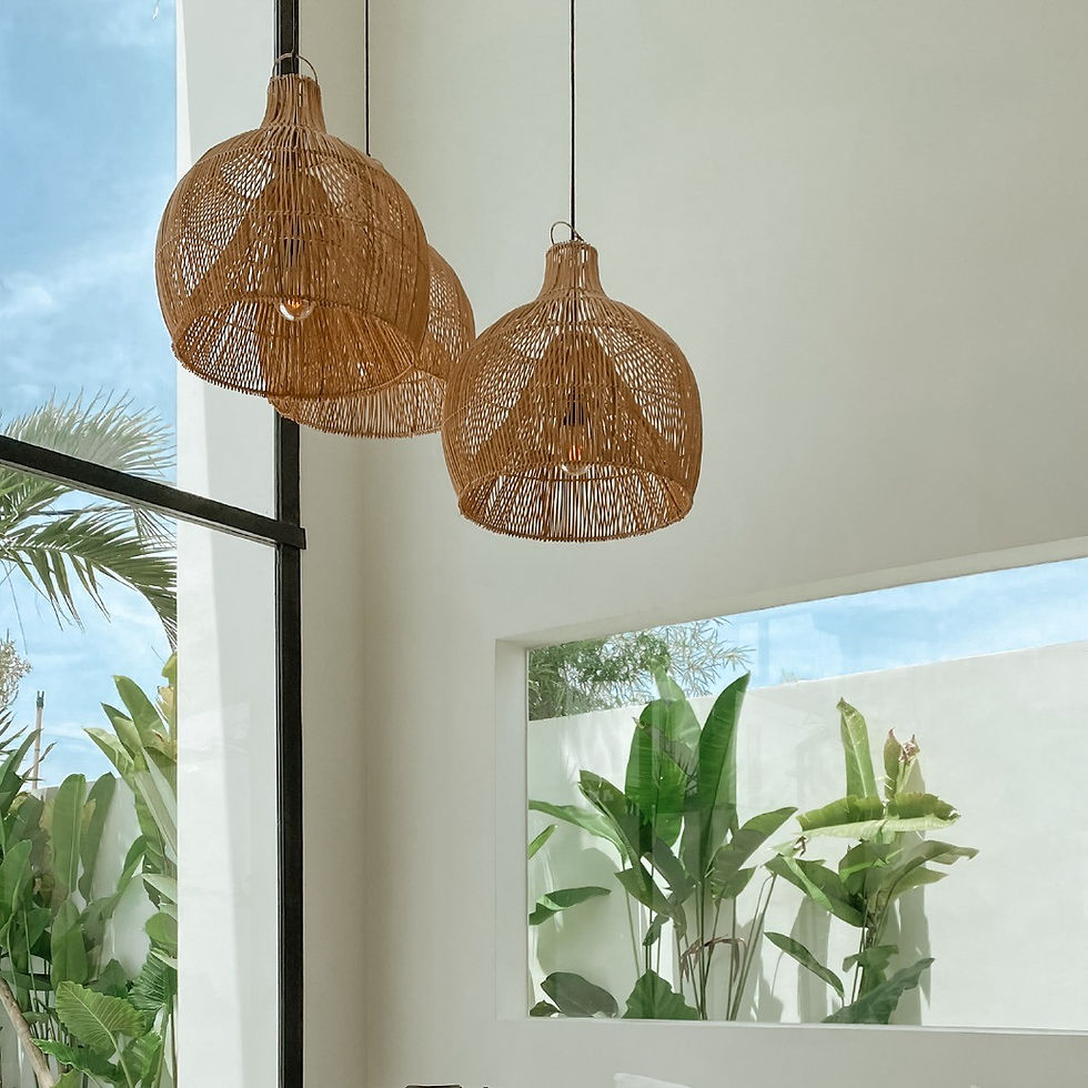 Thumbnail: Lamp Shade in Boho Villa - close photo