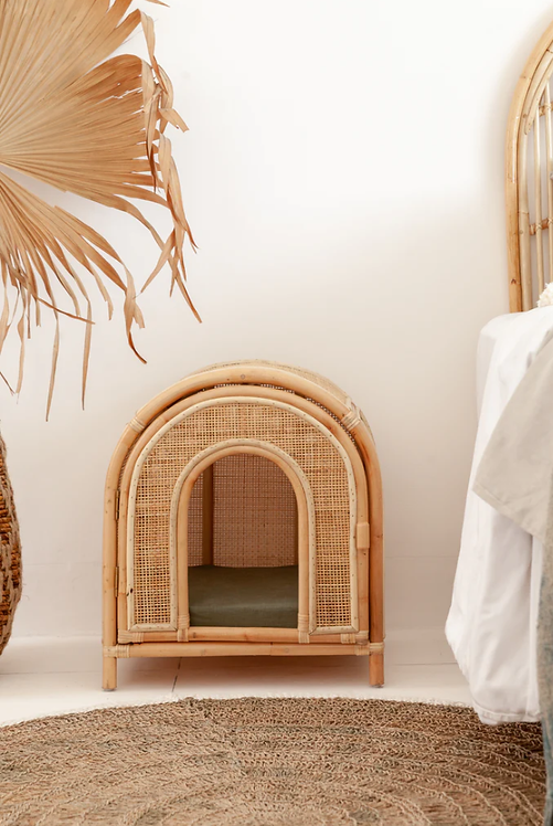 Handmade Rattan Dog Beds | Woven Dog Bed Basket & More - Rattan Dog Bed Crate Ideas