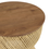 Thumbnail: Natural Rattan Side Table Malik with teak wood - top look