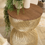 Thumbnail: Natural Rattan Side Table Malik with teak wood top - side photo