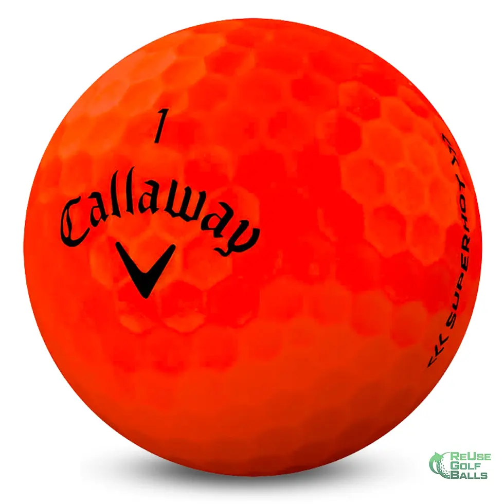 Thumbnail: Used orange matte finish Callaway Superhot golf balls – colourful soft feel