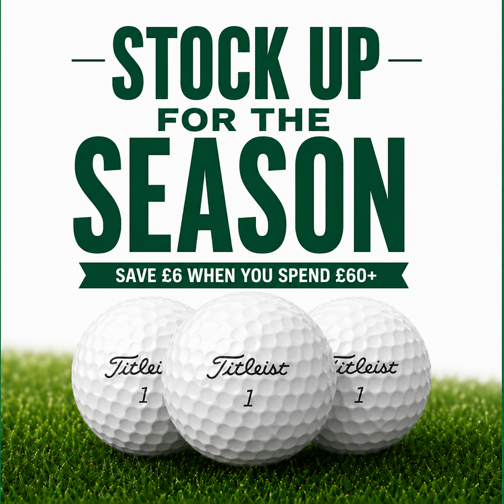 Mint-condition Titleist Pro V1, Pro V1x, TP5 and Chrome Soft golf balls available with a £6 discount and free UK shipping offer.