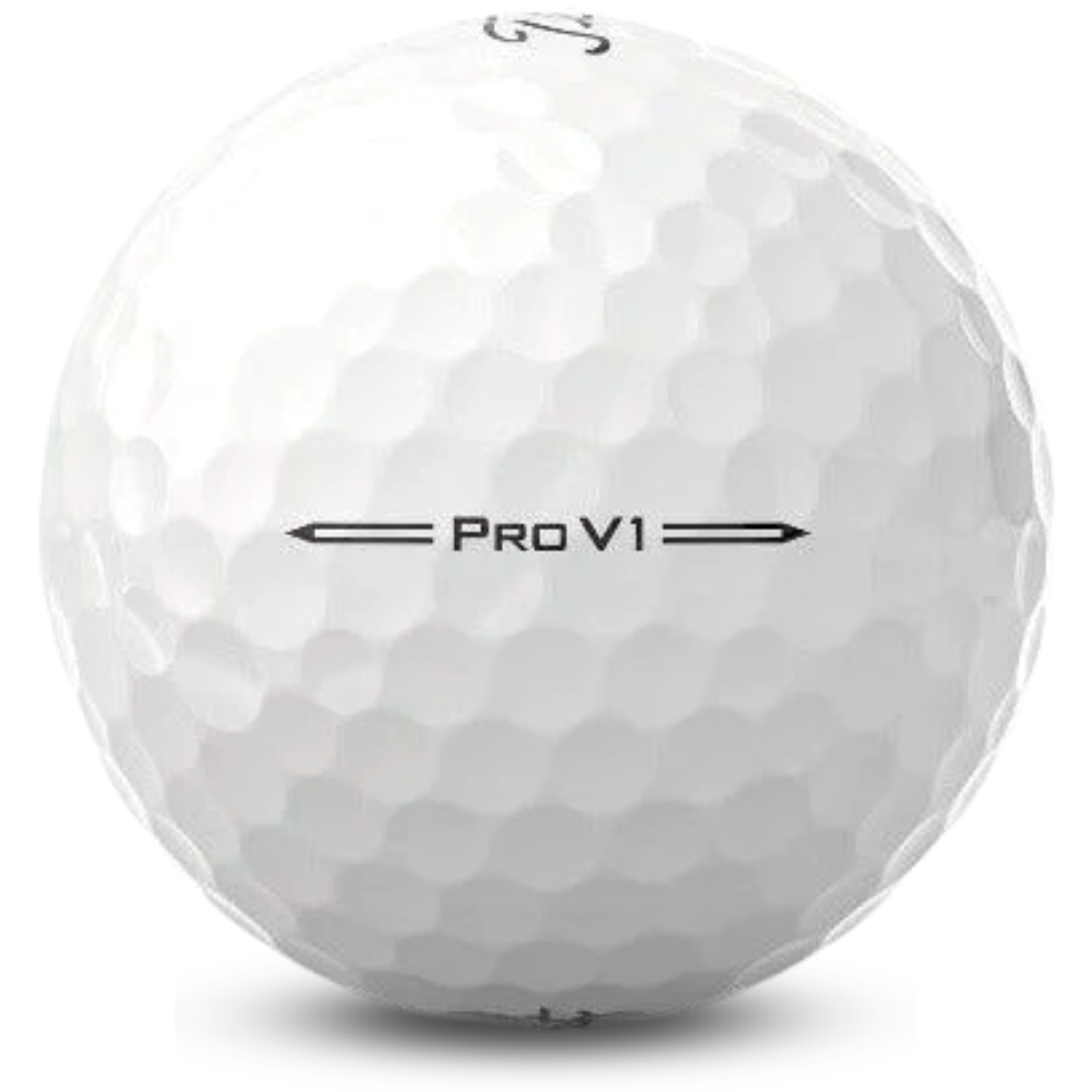 A white 2025 Titleist Pro V1 golf ball in mint condition (36-ball mint dozen)
