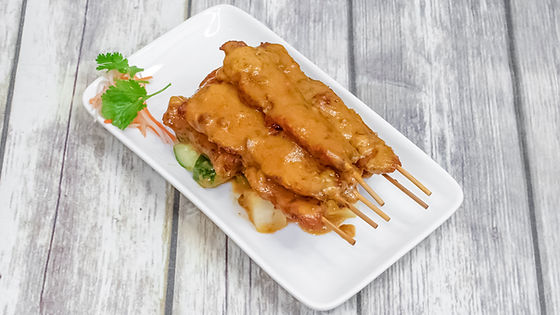 12. Satay Chicken on Skewers (4 Pieces)